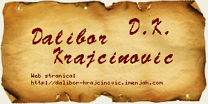 Dalibor Krajčinović vizit kartica